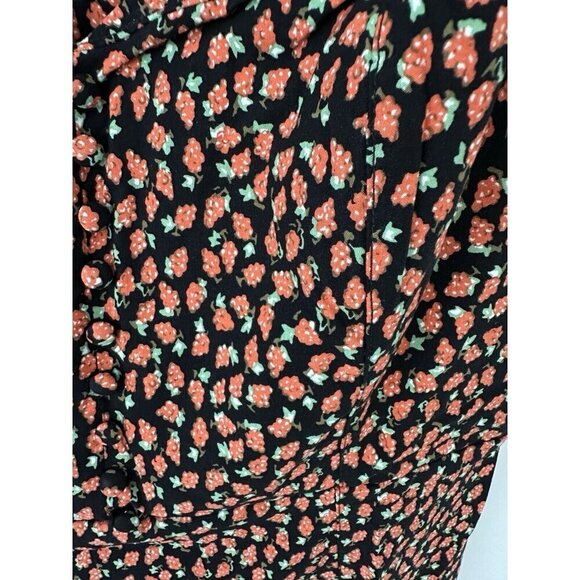 NWT Anthropologie Cecily Fit & Flare Sweetheart Dress XL Black Red Grapes - Picture 8 of 10